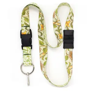 Buttonsmith William Morris Daffodils Breakaway Lanyard - Made in USA