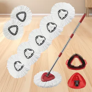 Spin Mop System 2026 – Hands-Free 360° Floor Cleaning Hack, Easy Deep Clean Mop with 7 Reusable Microfiber Pads, Adjustable Long Handle for Kitchen Bathroom Hardwood Floors