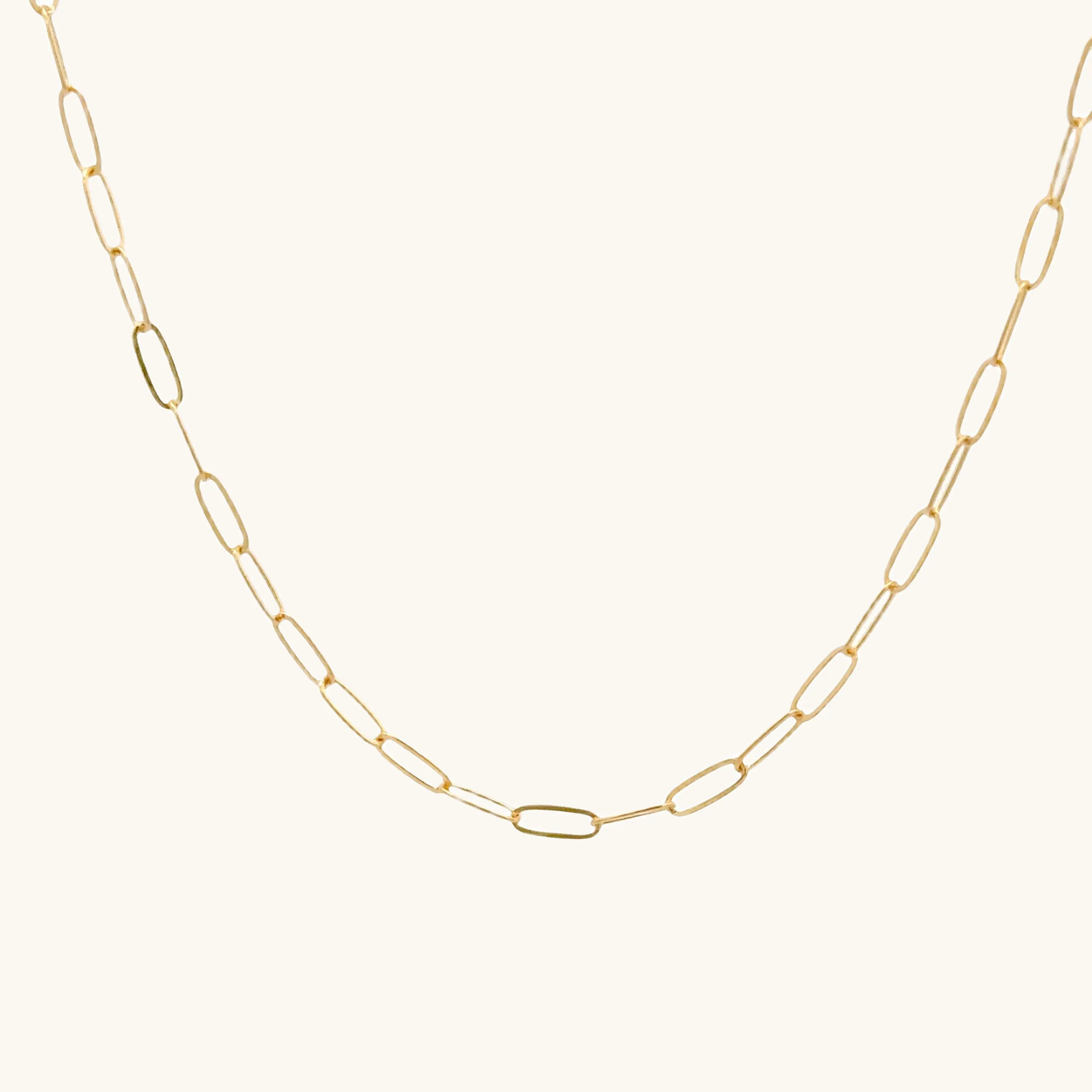 SOLID 14K DOUBLE BONDED GOLD 20-22" ADJUSTABLE PAPERCLIP CHAIN SOLID 14K DOUBLE BONDED GOLD 20-22" ADJUSTABLE PAPERCLIP CHAIN