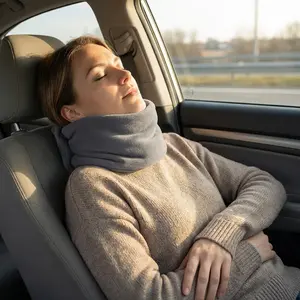 Gen 3 Dual Side Support Travel Neck Pillow,  Breathable Comfortable Orthopedic Neck Support- AIrplane,Train, Office-Ergonomic Design