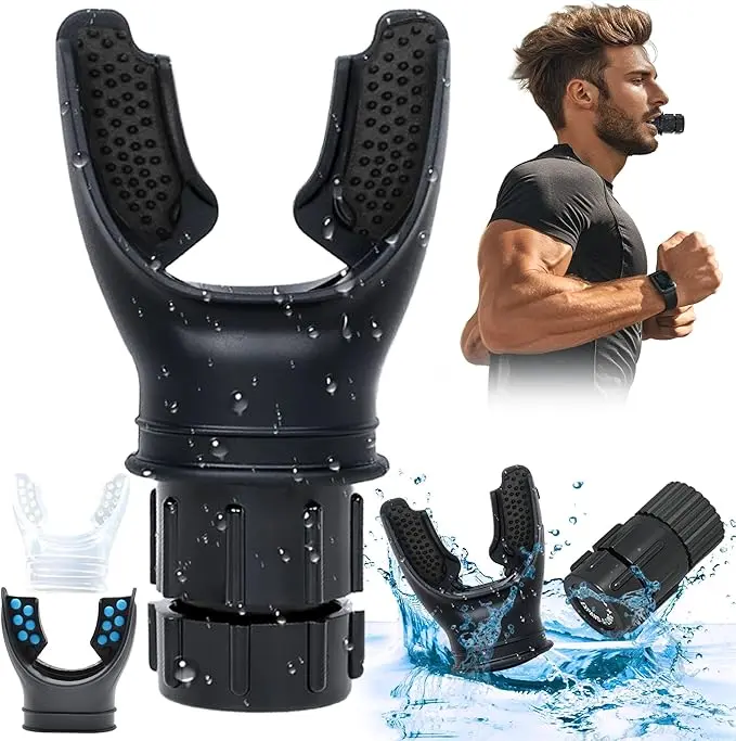 Portable Running Breathing Trainer Device, 1 Count Lung Breathing Trainer, Exercise Trainer with Resistance Adjustable, Easy to Clean and Use