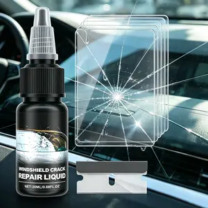 Nano Windshield Repair Kit, Invisible Glass Crack Fix, Prevents Spreading, Easy to Use No Drilling, Crystal Clear Finish, 4th of July Pre-Road Trip Car Safety 2026, Summer Car Glass Care, Quick DIY Windshield Repair Fluid