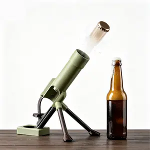 JOYTUTUS Beer Bottle Mortar Bottle Opener, 330-355ml Mortar Beer Bottle Opener, Hands-Free Push down Opener, for Bar, Gathering, Desk Decor, Game Days, BBQs, Bachelor Party