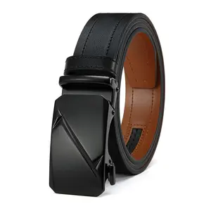 Men’s minimalist solid-color leather business belt—an ideal gift; a fashionable, casual, adjustable waist sash suitable for work and everyday wear; a stylish belt.