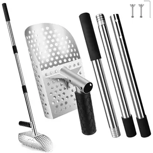 Sand Scoop for Detecting,Stainless Detector Scoop with Long Handle,Detecting Shovel Used for underwater treasure hunting, beach soil detection, and excavationr