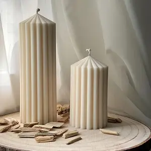 2 Roman candle sets (7.8 * 5/11 * 4 cm) can burn for 45 hours, white soy candles, Wax Tower Candle, Scented Candles, Floral Candle, Aroma Candle, housewarming gifts, home decor candles, New Year's and Valentine's Day parties