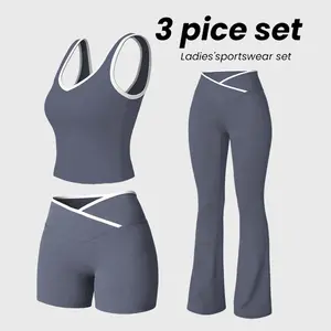TCVC High Waist Yoga Set Buttery Soft Quick-Drying Peach Butt Outfit Naked Feel Athletic Wear Women's Shorts Workout Shorts Tracksuit Set outdoor sport