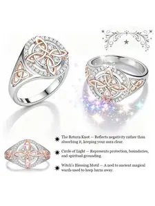 Best-selling two-tone zircon ring jewelry, niche design, versatile and elegant, high-end feel, ring for women