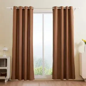 fathersdaygift VEVOR Natural Linen Curtains, 52x 84 inch 2 Panels Set, Grommet Light Filtering Thick Flax Textured Linen Drapes, Privacy Burlap for Living Room, Bedroom, Farmhouse, Sunroom, Office Window Curtain