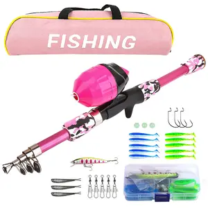 High-Value Fishing Rod Set with Reel, Lures, Hooks, Storage Bag, Portable Telescopic Rod, Freshwater Saltwater Use, Beginner Friendly, Fishing Gear Set