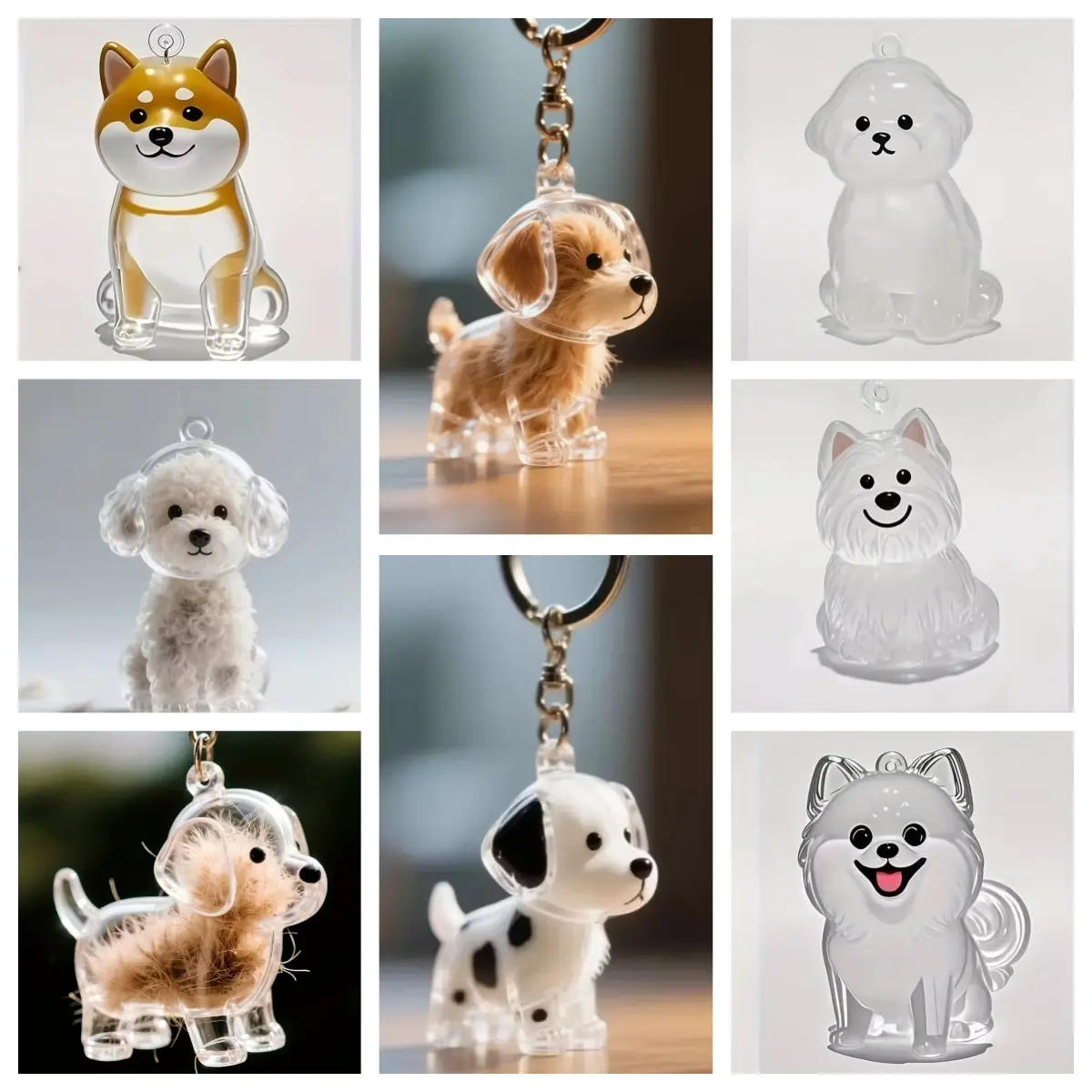 1 dog hair memorial box; Personalized cute Poodle pet hair storage capsule; ideal choice for dog lovers and pet mourners; preferred by emotional shoppers; essential pet owners to treasure fond memories with their beloved pets; suitable for keys, bags