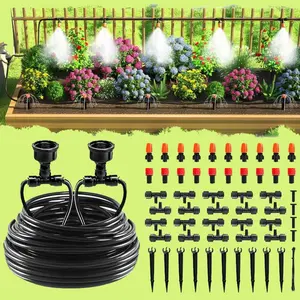 Drip Irrigation System, 50ft Quick Connector Garden Watering System, Automatic Sprinkler Kit for Lawn Raised Bed Outdoor Plants Greenhouse