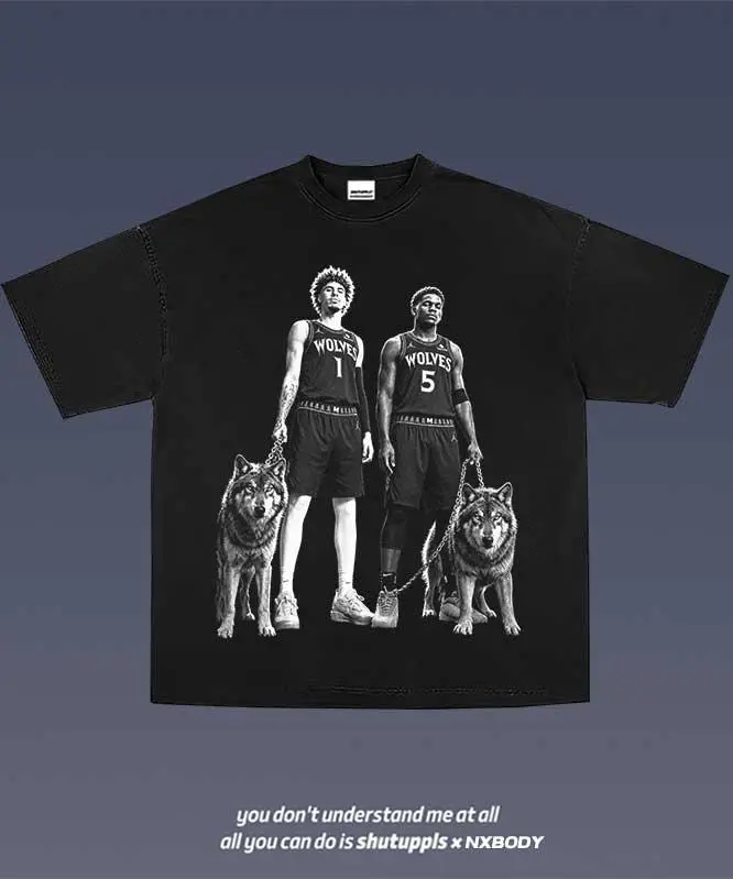 Anthony Edwards LaMelo Ball Inspired Vintage Basketball Graphic T-Shirt, Retro Streetwear Sports Tee, Basketball Culture Apparel