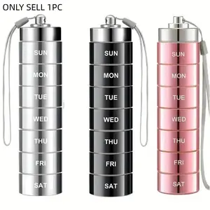 Portable 7-grid Pill Storage Box, 1 Count Durable Home Pill Organizer, Pill Storage Box for Home Office Travel, Supplement Organizer