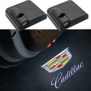 2/4 Pack Abs Car Lighting Accessories Car Door Welcome Lights for Cadillac Escalade Cts Ats Xts Ct4 Ct5 Xt5 Xt4 Xt6 Ct6 Sls Srx Bls Sts Dts De Ville