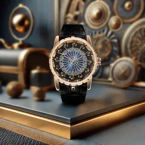 Authentic Twelve Knights of the Round Table Waterproof Cool Quartz Watch for Men with Large Dial Unique Design & Elegant Black Strap
