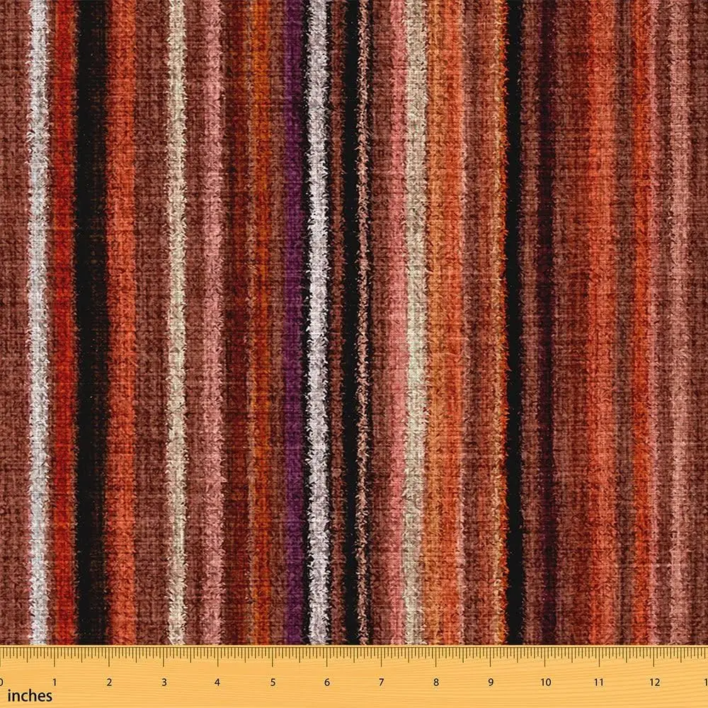Colorful Stripes Upholstery Fabric,Geometric Fabric by The Yard,Lines Fabric for Upholstery and Home DIY Projects,Modern Striped Art Fabric, Digital Printed Fabric, Striped Pattern