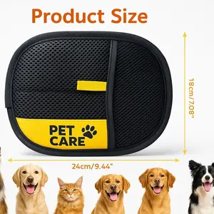 Electrostatic Pet Hair Remover Glove Reusable Hair Removal Lint Roller for Couch, Carpet, Grooming Pet Gloves