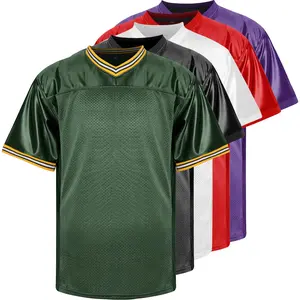 Blank Football Jersey Plain Sports T-Shirt Pullover Football Clothing Hip Hop Jersey for Party Mesh Polyester Plain Football Shirt Pullover Sports Clothing 100% Polyester Lightweight for comfort Easy Care Machine Wash Cold and Hang Dry