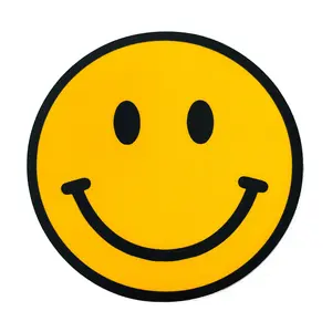 Smiley Face #1 Vinyl Memorabilia 7" inch Slip Mat Portablism Turntable Slipmat DJ Platter Pad