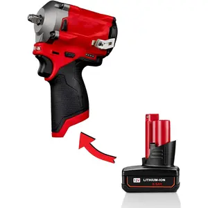 2pcs Replacement for Milwaukee ∧∧-12 6500mAh 12V Cordless Tools, compatible with for  48-11-2410 48-11-2420 48-11-2411 48-11-2402 12V Lithium-ion Batteries