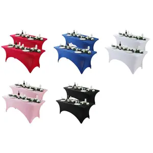 Craft And Party 2 Pack Spandex Tablecloth, Fitted Tablecloth, Stretch tablecloth for Party, Wedding, Cocktail, Banquet, Festival, Tradeshow