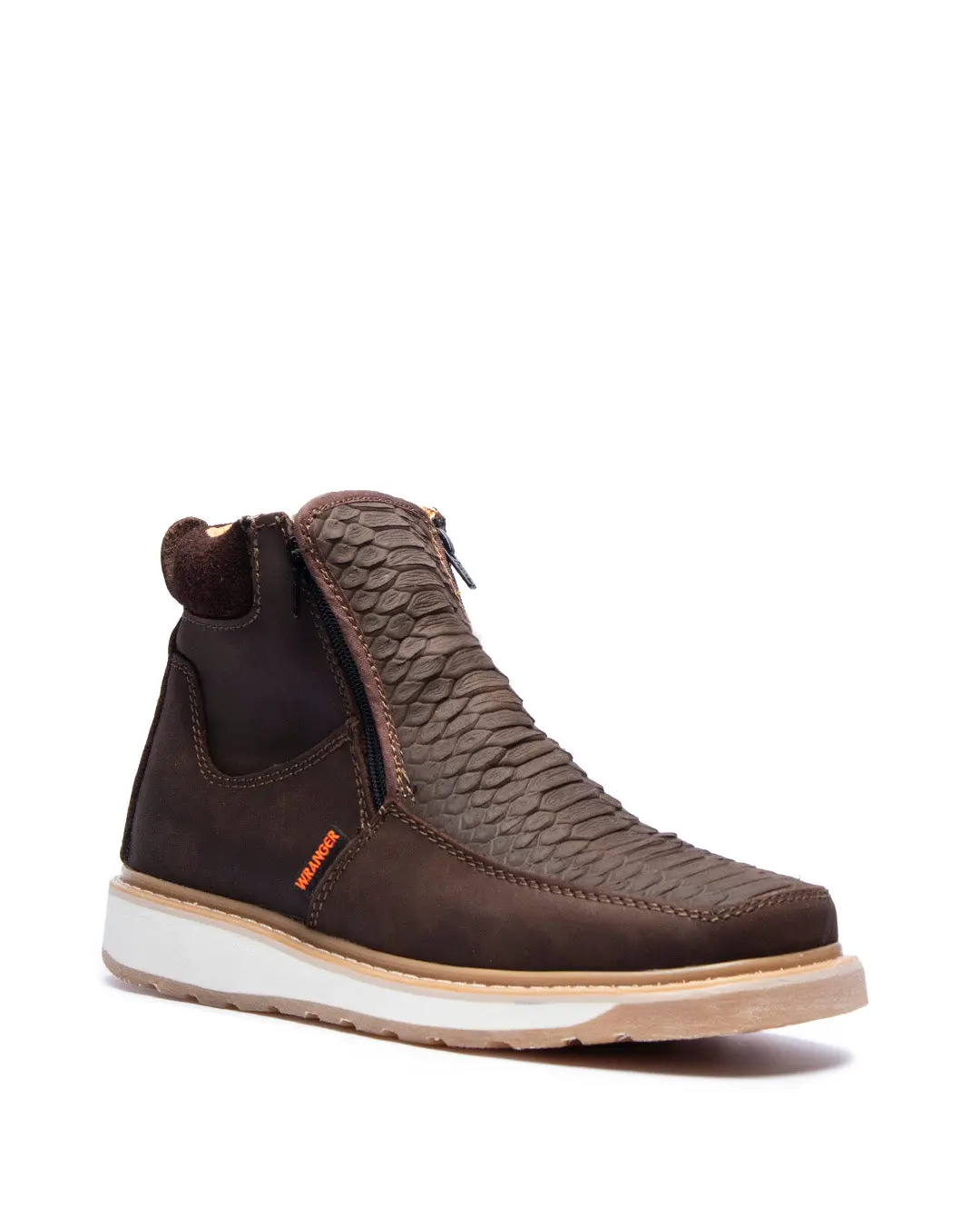 W. Ranger Boots / Brown Python Texture Embossed 1138