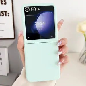 Macaron Color Full Cover Folding Screen Case for Samsung Galaxy Z Flip5 Z Flip6 Z Flip7, Durable and Fashionable, Multiple Colors Available