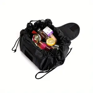 50X62CM Drawstring Elastic Makeup Storage Bag Makeup Organizer Pouch Women Portable Travel Black Large Capacity Portables Handbag Storage-Bags Trendy