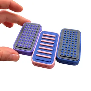 KLYX Fidget Slider Customizable Duotone Collection, Texture, Focus Tool & Sensory Aid for Grounding and Tactile Satisfaction, Stress Relief, Satisfying Click