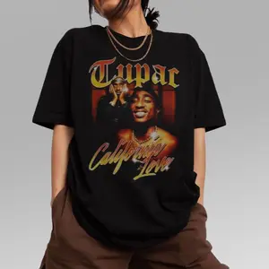 Vintage California Love TuPac T-shirt, Unisex Cotton Rapper Shirt, Hip Hop 90s Legends Shirt, Rapper Merch Gift For Fan