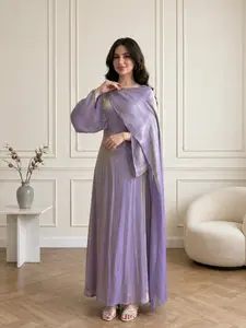 Elegant One-Piece Light-Sensitive Single-Shoulder Long Cape, Fashionable Party Abaya Dress, Versatile Evening Gown Formal Wear for Events