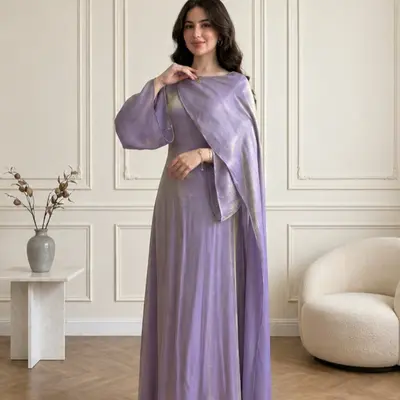 long sleeve modest homecoming dresses Long Modest Prom Dress with Long Sleeves main image 0