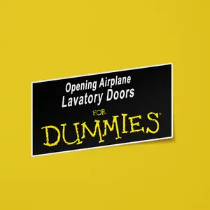Opening Lavatory Doors Flight Attendant Funny Gift Stickers | SomeFlyStuff