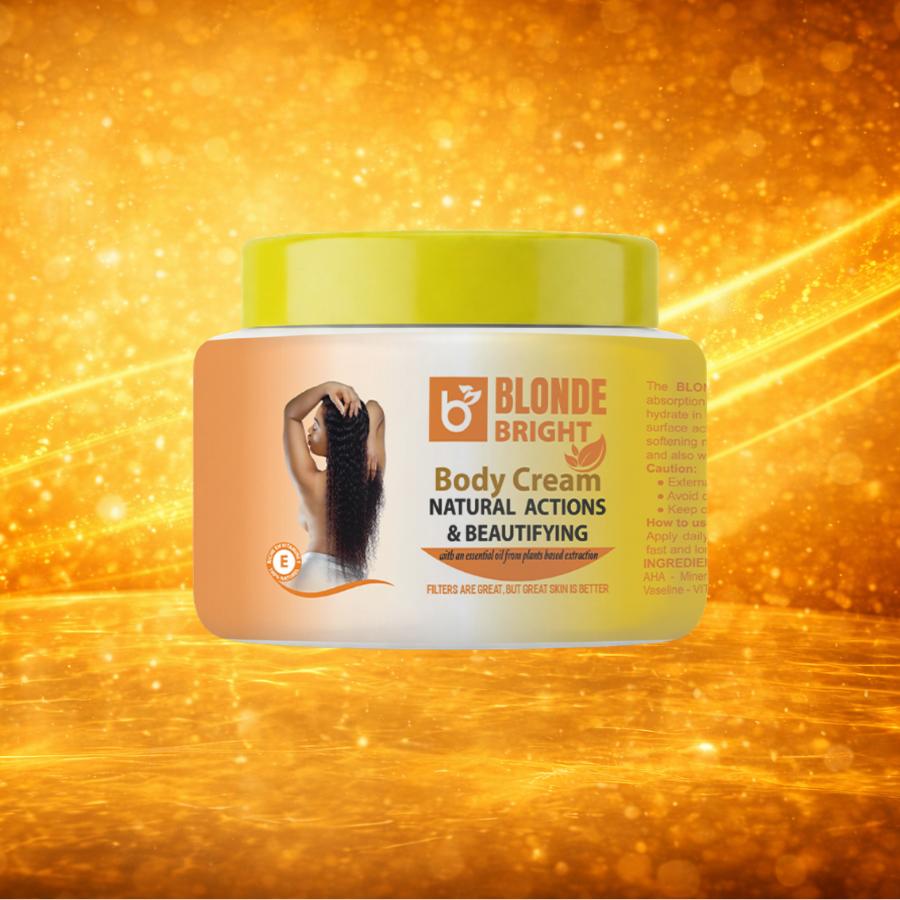 BlondeBright Body Cream Moisturizer, Daily Body Care, 300 mL