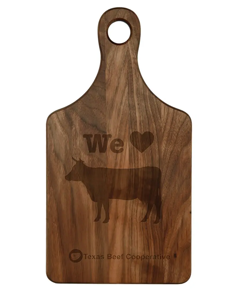 Custom Engraved Walnut Paddle Shape Cutting Board