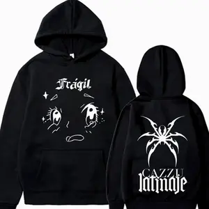 Singer Cazzu Latinaje Album 2025 Vintage Graphic Hoodie Men Women Aesthetics Pullover Winter Casual Fleece Hip-hop Sweatshirts 694