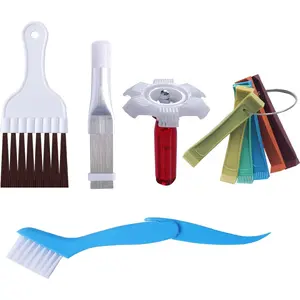 10 count Air Conditioner Fin Comb Cleaner kit AC Coil Cleaning Brush 5 Different Fin Combs Condenser Fin Straightener AC Evaporator Comb Radiator Repair Clean Tool (Multicolor)