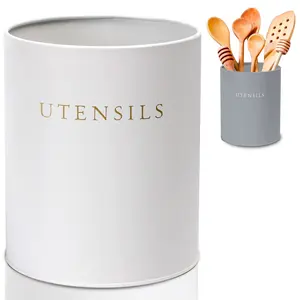 Kitchen Utensil Holder For Countertop White Utensil Holder Kitchen Counter Utensil Caddy Cooking Utensil Holder Spatula Holder Utensil Crock Farmhouse Utensil Holder Stainless Steel Utensil Holder