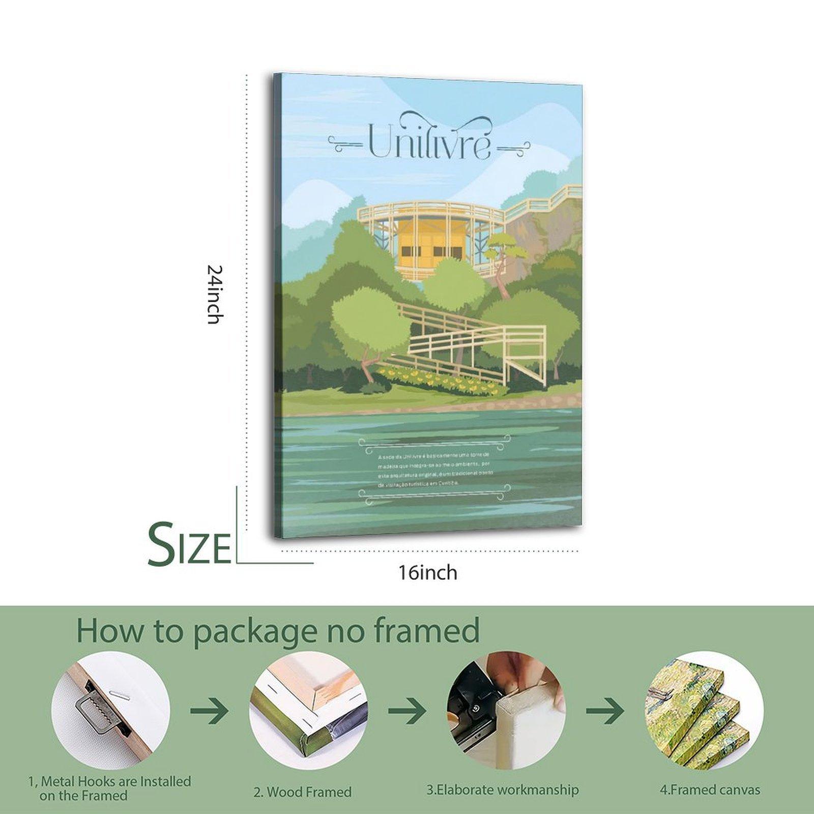 UNILIVRE Illustration Poster Decorative Painting Canvas Wall Art Picture Print Modern Family Bedroom Decor