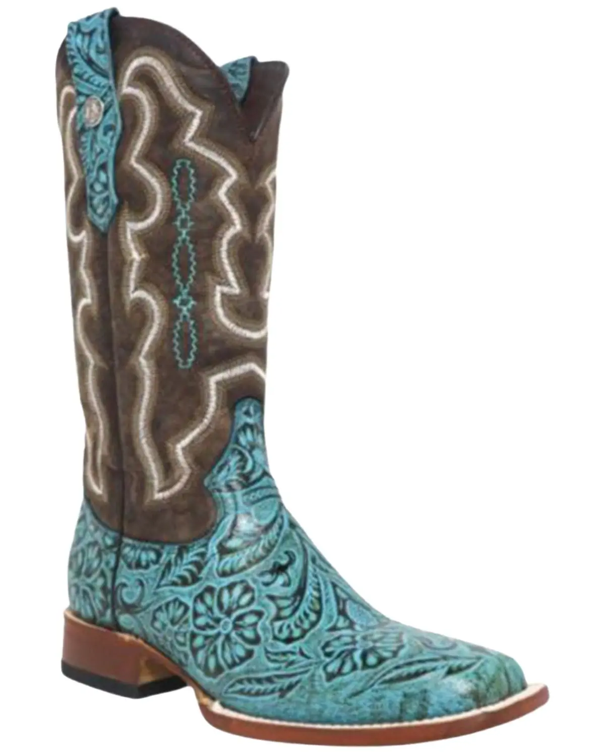 Tanner Mark Women's Women'S Misty Tooled Western Boot Broad Square Toe - Tml207067