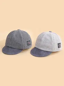 1 Baby's Striped Soft Brim Peaked Cap, Fashionable and Versatile Outdoor Sun Hat, Suitable for Boys and Girls for Daily Outings, Suitable as a Gift