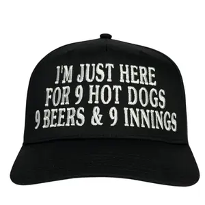 999 Challenge Hat 9 Beers 9 Hot Dogs 9 Innings Baseball Cap Funny Game Day Hat