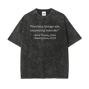 Terrible Things Are Happening Anti ICE Oversize Unisex Washed T-Shirt for Women and Men's Unisex Fit Batik Cotton Oversize Streetwear Menswear  Super Soft Pre-Shrunk Vintage Fashion