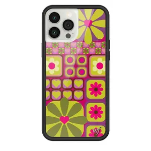 Wildflower Cases- Flower Funk, Limited Edition iPhone Case | Durable Protection Funky Floral Bright Retro Hearts 60's