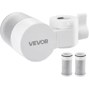 VEVOR Faucet Water Filter, Faucet Mount Water Filtration, 5 - Stages Tap Filters Reduce 97 Lead, 95 Chlorine, Rust, Water Purifier for Kitchen Bathroom Sink, 320 Gal, 1 Filter, WhiteVEVOR Super Brand Day