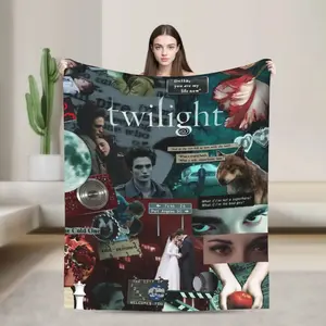 Soft Warm Blankets Decorative The Twilight Edward Bella  Throw Blanket  Flannel Bedspread For Couch Bed Pattern Sofa Bed Cover