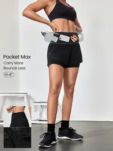 GLOWMODE 4'' & 2.5” VitalSwift Quick-Dry Ultralight Kangaroo Multi-Pocket High-Rise Waist Adjustable Drawstring Waist Running Shorts With Built-In Anti-Odor Underwear Workout Running Training