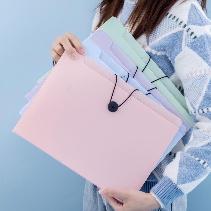 5 Layer Portable File Storage Folder, Durable Plastic Document ...