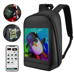 APP-Controlled LED Laptop Backpack, Editable Screen, Waterproof, Eye-Catching Outdoor Travel Bag, Suitable for Travel & Motorcycle Use, Unique Gift